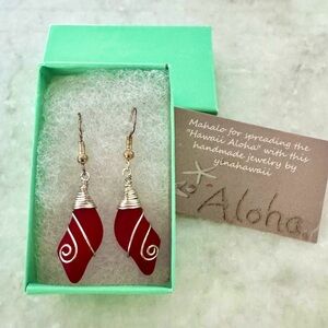 Hawaiian Handmade seaglass earrings